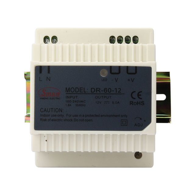 DR-60-12 60W 12VDC 5A Din Rail Fonte de alimentação para automação industrial