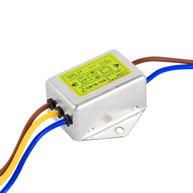 Filtro de energia EMI monofásico tipo linha CW1B-1A/3A/6A/10A-L 115/250VAC