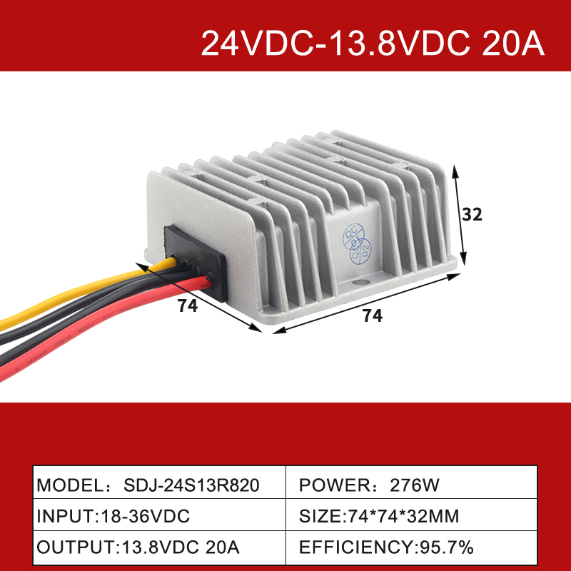 24V a 13,8V 5A a 100A DC DC Step Down Buck Converter Conversor de energia DC