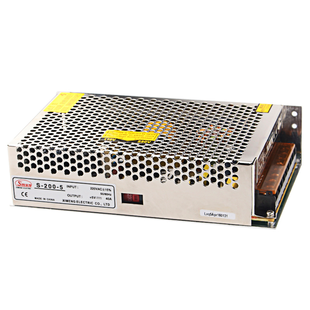Fonte de alimentação comutada profissional S-200 200W com caixa de metal