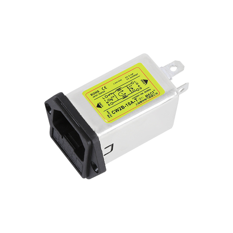Filtro de energia EMI CW2B-1A/3A/6A/10A-T de entrada IEC com fusível e interruptor opcionais 