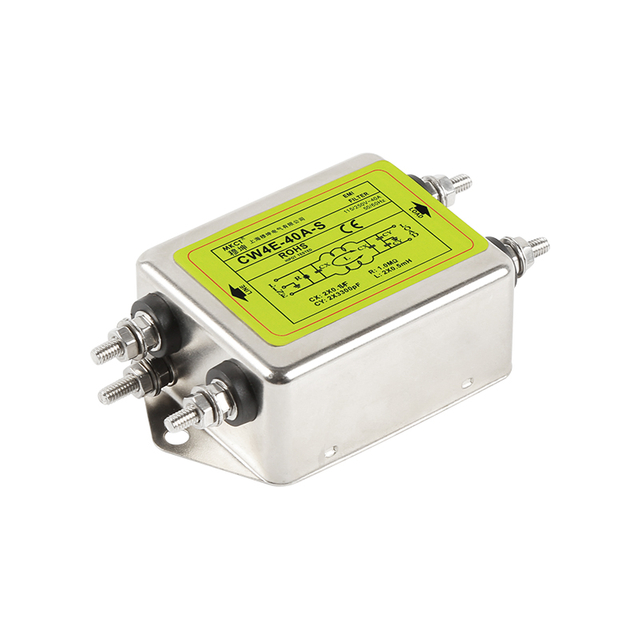 Conexão de parafuso Monofásico AC 220V Purificação EMI CW4-3A/6A/10A/20A/30A/40A-S Filtro de energia