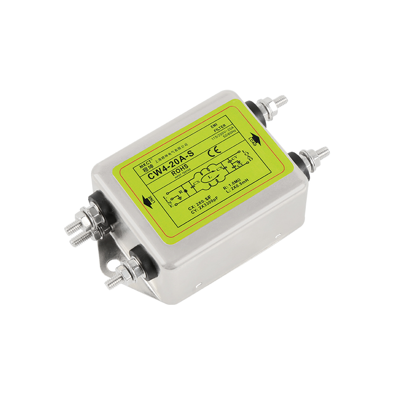 Conexão de parafuso Monofásico AC 220V Purificação EMI CW4-3A/6A/10A/20A/30A/40A-S Filtro de energia