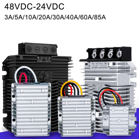 48V a 24V 3A a 85A Conversor DC/DC Step Down IP68 Fonte de alimentação à prova d'água para sistema solar