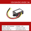 12V / 24VDC a 5VDC 3A a 60A Conversor Buck DC-DC à prova d'água não isolado IP68 