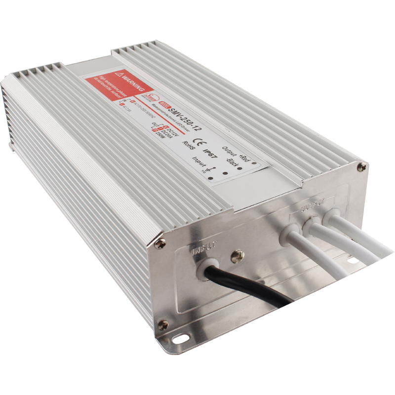 Série SMV 10W a 1000W 5V/12V/15V/24V/48V Tensão constante Saída única à prova d'água IP67 LED DRIVER