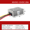 60V a 12V 5A 10A 15A 20A Conversor DC-DC à prova d'água não isolado Driver Step Down