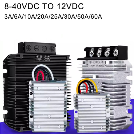 8-40V a 12V 3A a 60A Conversor de carro Buck DC-DC não isolado de saída única