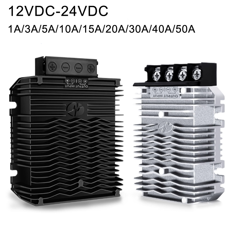 12VDC a 24VDC 1-50A IP68 não isolado à prova d'água Boost Step Up Conversor DC-DC 
