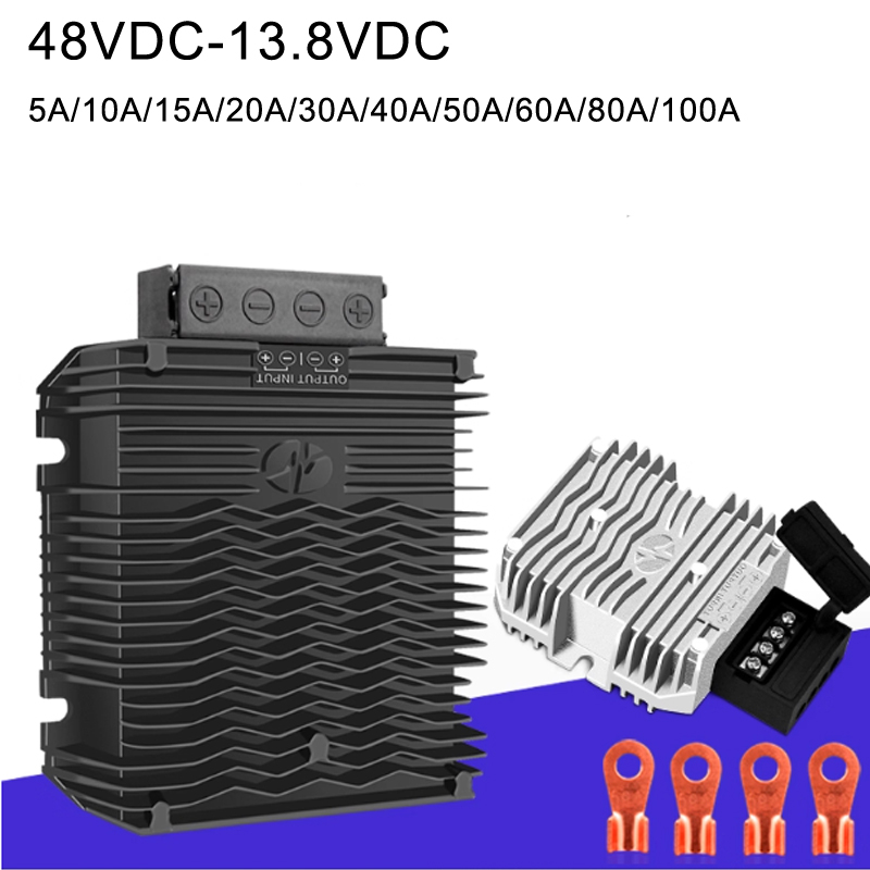 36V/48VDC a 13,8VDC 5A a 100A Conversor DC-DC não isolado de saída única IP68 