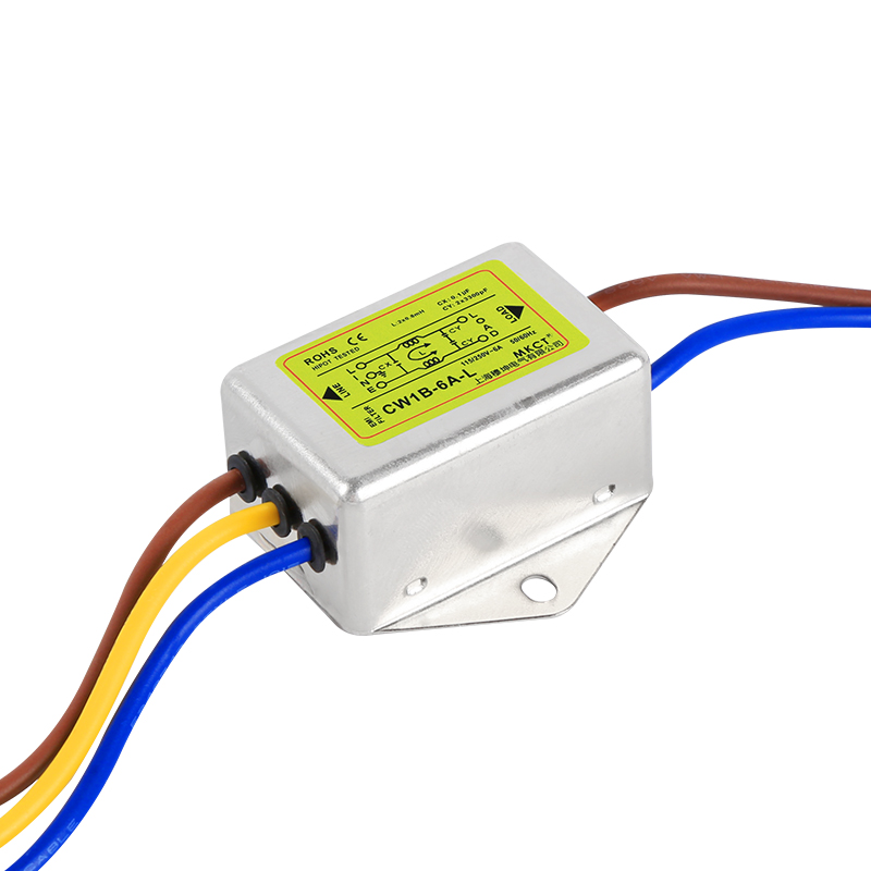 Filtro de energia EMI monofásico tipo linha CW1B-1A/3A/6A/10A-L 115/250VAC