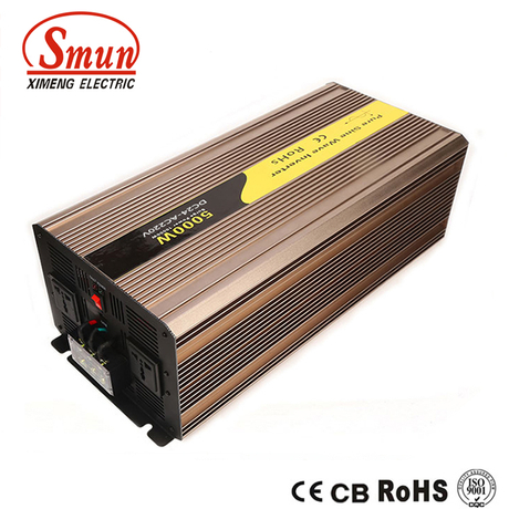 Inversor de onda senoidal pura de 5000 W – DC 12V/24V/48V para CA, surto de 10000W, 90% de eficiência