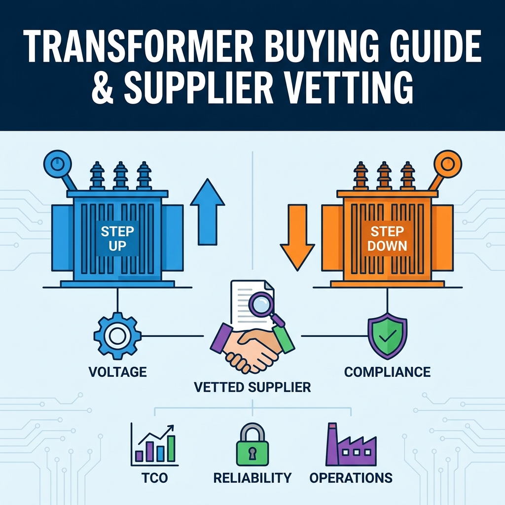 Guia de compra de transformadores step up vs step down para compradores B2B